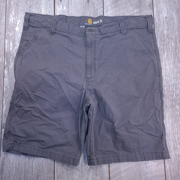 Carhartt Other - Carhartt Rigby Dungaree Shorts Mens 42 Gray Relaxed Fit Canvas Rugged Flex